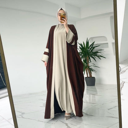 Muslim Abaya Two-Piece Suit – Long Dress for Women