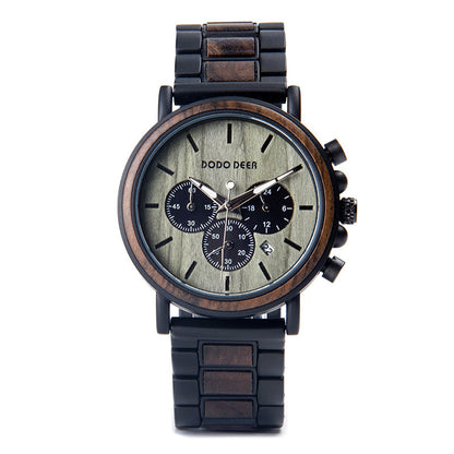 Stylish Wooden Watch – Waterproof & Eco-Friendly