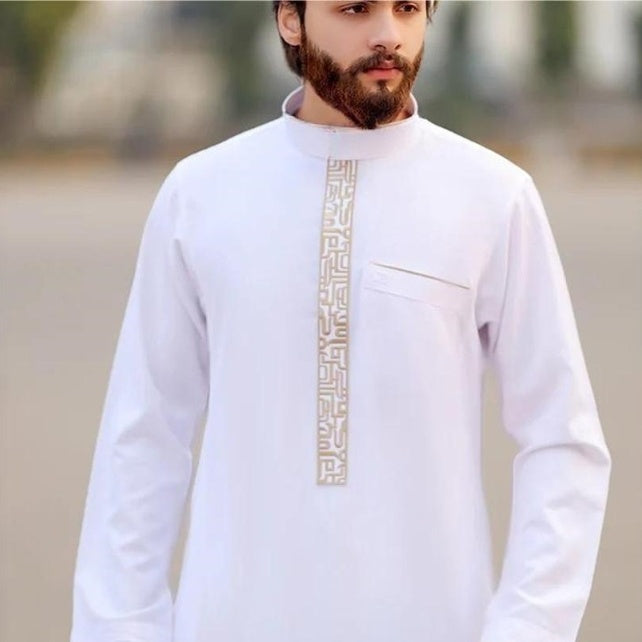 Arab Men's Robe European - Muslim Printed Clothing