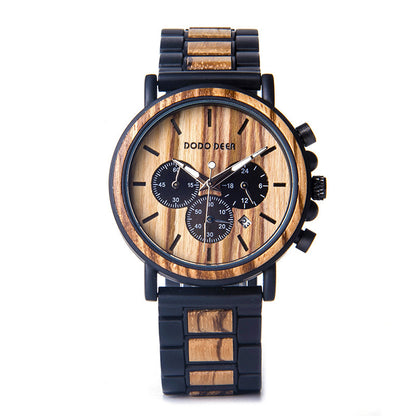 Stylish Wooden Watch – Waterproof & Eco-Friendly