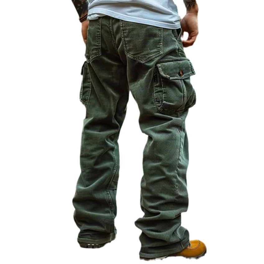 Retro Cargo Pants – Loose Fit with Elastic Ankles Men's