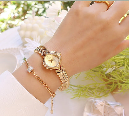 Bamboo Chain Women's Watch Elegant Quartz Design