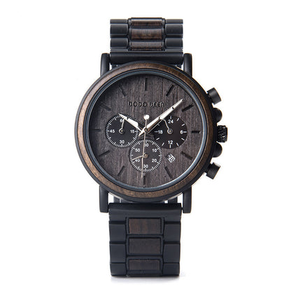 Stylish Wooden Watch – Waterproof & Eco-Friendly