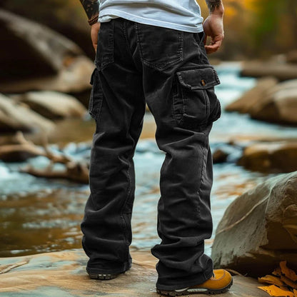 Retro Cargo Pants – Loose Fit with Elastic Ankles Men's