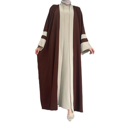 Muslim Abaya Two-Piece Suit – Long Dress for Women