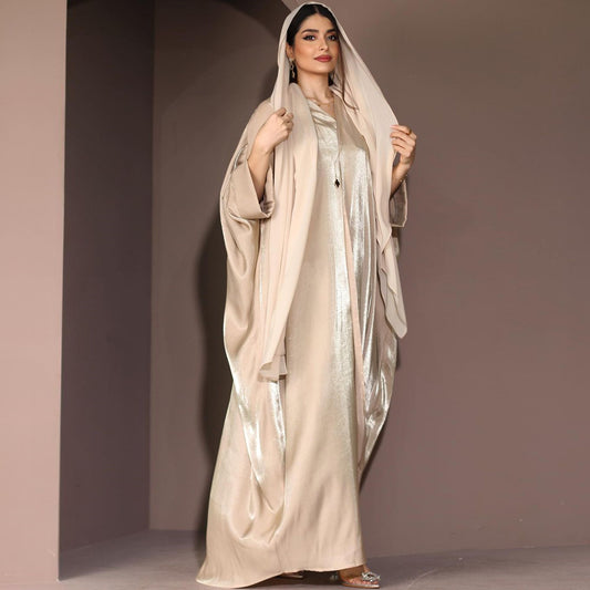 Silk Satin Abaya Robe Middle Eastern Women's Fashion