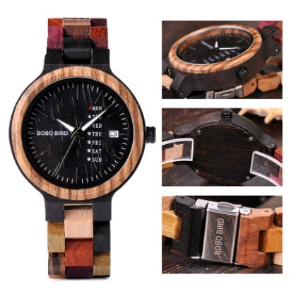 Casual Wooden Watch – Unisex Quartz Men & Women