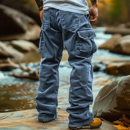 Retro Cargo Pants – Loose Fit with Elastic Ankles Men's