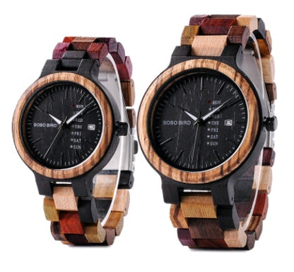 Casual Wooden Watch – Unisex Quartz Men & Women