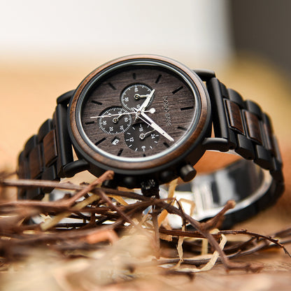 Stylish Wooden Watch – Waterproof & Eco-Friendly