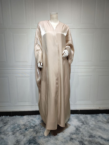 Silk Satin Abaya Robe Middle Eastern Women's Fashion