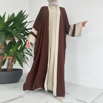 Muslim Abaya Two-Piece Suit – Long Dress for Women