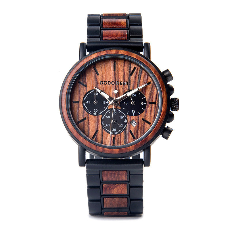 Stylish Wooden Watch – Waterproof & Eco-Friendly