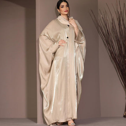 Silk Satin Abaya Robe Middle Eastern Women's Fashion