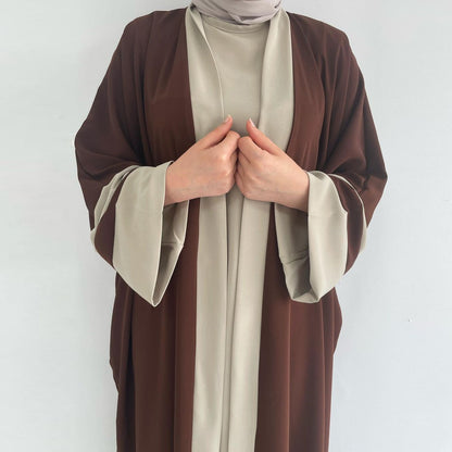 Muslim Abaya Two-Piece Suit – Long Dress for Women